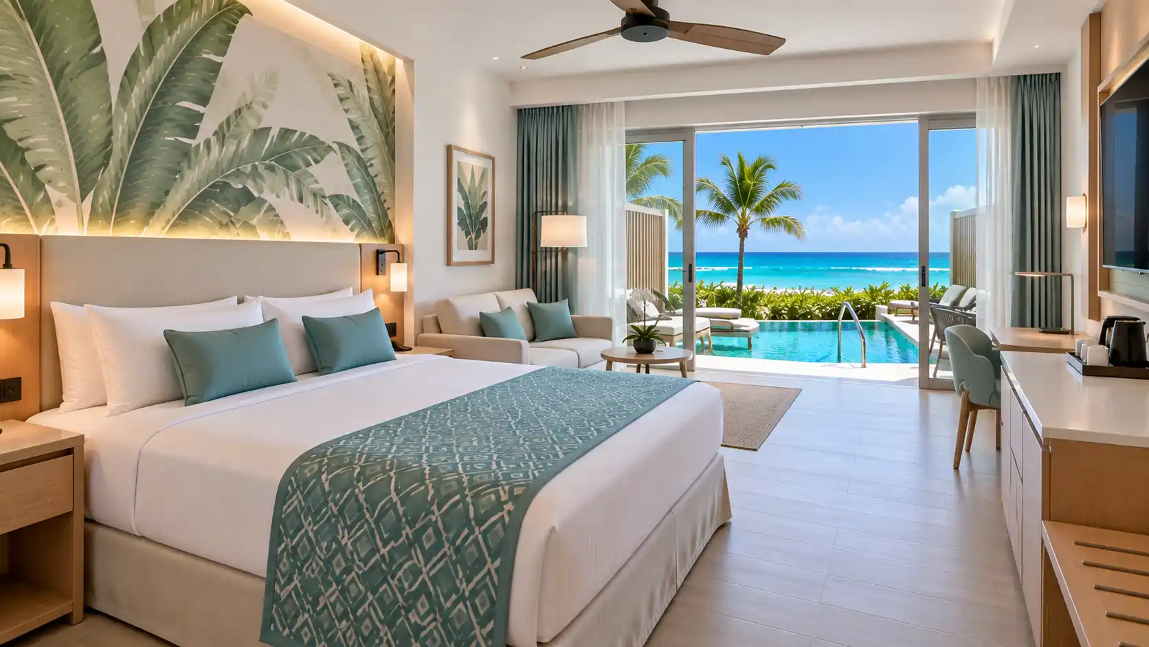 Double with Swim-Up and Frontal Sea View